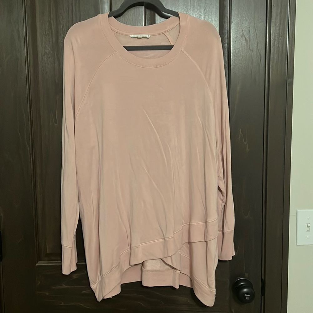 Plus Size Women’s Light Pink Soft Long Sleeve Top Workshop Size 2x